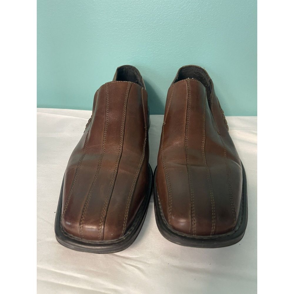 ALFANI‎ men's Italian leather Pablo Brown top rubber sole shoes Size 11. S -317